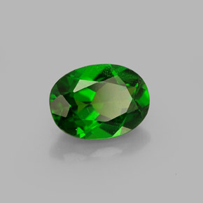Diopsídio de cromo verde natural 0,89ct, corte oval, VS