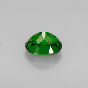 Diopsídio de cromo verde natural 0,68ct, corte oval, VS