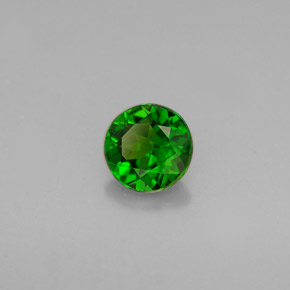 Diopsídio de cromo verde natural 0,64ct, corte redondo, VVS-VS