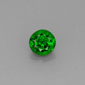 Diopsídio de cromo verde natural 0,45ct, corte redondo, VVS-VS