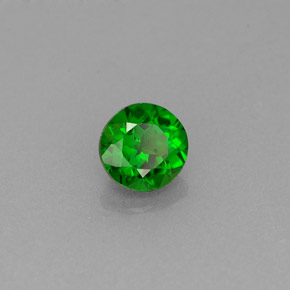 Diopsídio de cromo verde natural 0,45ct, corte redondo, VVS-VS