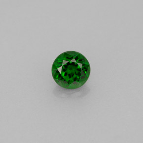 Diopsídio de cromo verde natural 0,45ct, corte redondo, VS