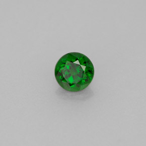 Diopsídio de cromo verde natural 0,45ct, corte redondo, VS