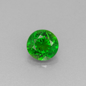 Diopsídio de cromo verde natural 0,45ct, corte redondo, VS