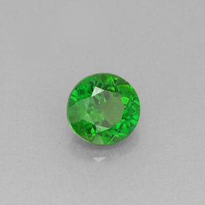 Diopsídio de cromo verde natural 0,45ct, corte redondo, VS