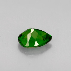 Diopsídio de cromo verde natural 0,77ct, formato de pêra, VS-SI