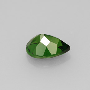 Diopsídio de cromo verde natural 0,83ct, formato de pêra, VVS