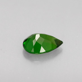 Diopsídio de cromo verde natural 0,72ct, formato de pêra, VS
