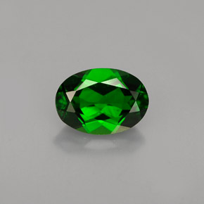 Diopsídio de cromo verde natural 0,88ct, corte oval, VS