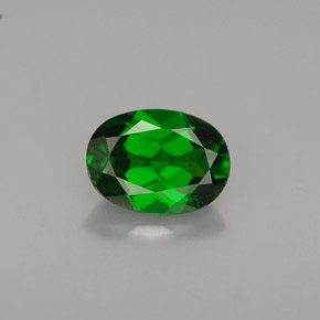 Diopsídio de cromo verde natural 0,87ct, corte oval, VS