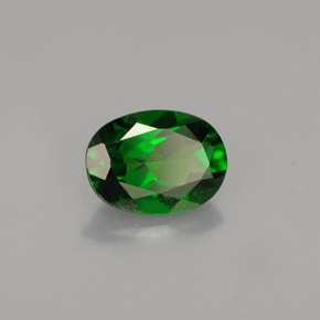 Diopsídio de cromo verde natural 0,87ct, corte oval, VS