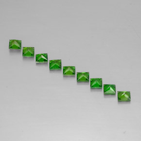 Pedras preciosas de diopsídio de cromo verde natural de  ct, quadrado, VVS-VS