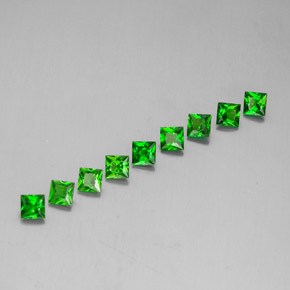 Pedras preciosas de diopsídio de cromo verde natural de  ct, quadrado, VVS-VS