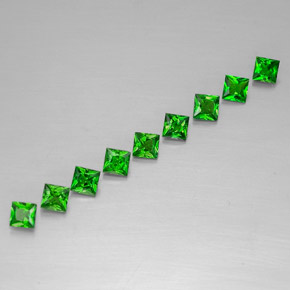 Pedras preciosas de diopsídio de cromo verde natural de  ct, quadrado, VVS-VS