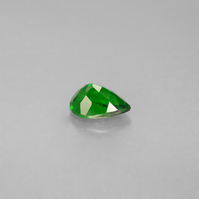 Diopsídio de cromo verde natural 0,60ct, formato de pêra, VVS