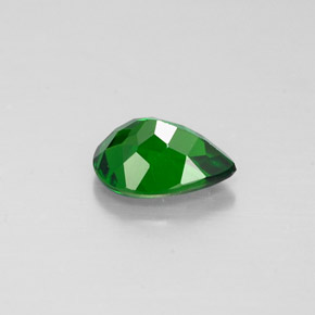 Diopsídio de cromo verde natural 0,62ct, formato de pêra, VS