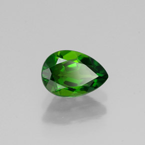 Diopsídio de Cromo Verde Natural 0.80ct, Formato de pêra, VVS-VS