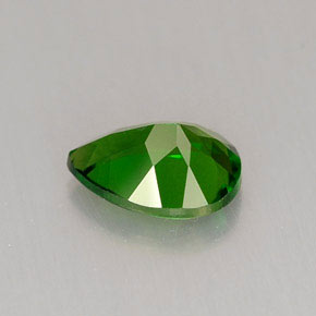 Diopsídio de cromo verde natural 0,75ct, formato de pêra, VVS-VS