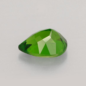 Diopsídio de cromo verde natural 0,79ct, formato de pêra, VVS-VS