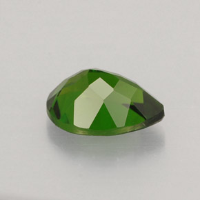 Diopsídio de cromo verde natural 0,82ct, formato de pêra, VVS-VS