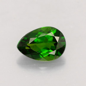 Diopsídio de Cromo Verde Natural 0.80ct, Formato de pêra, VVS-VS