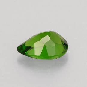 Diopsídio de cromo verde natural 0,80ct, formato de pêra, VVS-VS