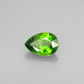 Diopsídio de Cromo Verde Natural 0.57ct, Formato de pêra, VVS-VS