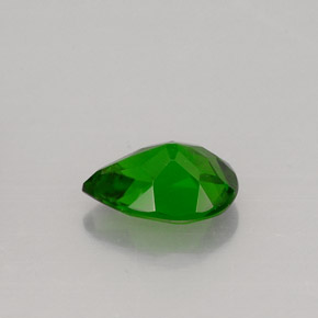 Diopsídio de cromo verde natural 0,76ct, formato de pêra, VS