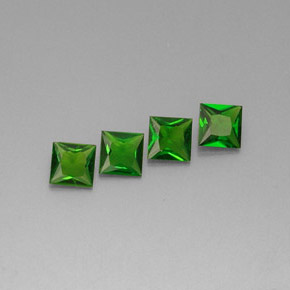 Pedras preciosas de diopsídio de cromo verde natural de  ct, quadrado, VVS-VS