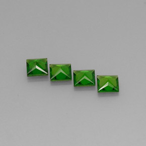 Pedras preciosas de diopsídio de cromo verde natural de  ct, quadrado, VVS-VS