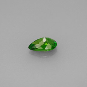 Diopsídio de cromo verde natural 0,46ct, formato de pêra, VVS