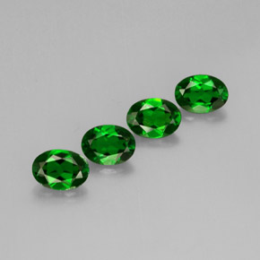 Pedras preciosas de diopsídio de cromo verde natural de  ct, corte oval, VVS-VS