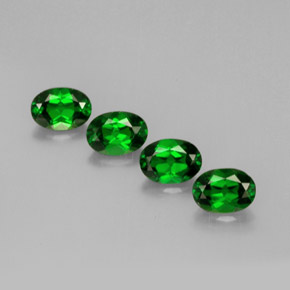 Pedras preciosas de diopsídio de cromo verde natural de  ct, corte oval, VVS-VS