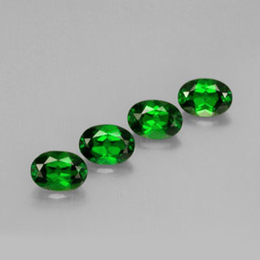 Pedras preciosas de diopsídio de cromo verde natural de  ct, corte oval, VVS-VS