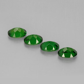 Pedras preciosas de diopsídio de cromo verde natural de  ct, corte oval, VVS-VS