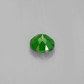 Diopsídio de cromo verde natural 0,60ct, corte redondo, VS
