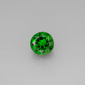 Diopsídio de Cromo Verde Natural 0.64ct, Corte Redondo, VS