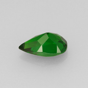 Diopsídio de cromo verde natural 0,84ct, formato de pêra, VS