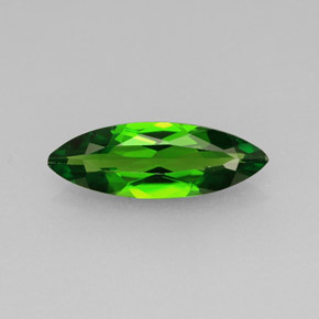 Diopsídio de cromo verde natural 0,92ct, marquise, VVS-VS