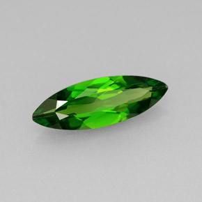 Diopsídio de cromo verde natural 0,92ct, marquise, VVS-VS