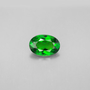 Diopsídio de Cromo Verde Natural 0.86ct, Corte Oval, VVS-VS