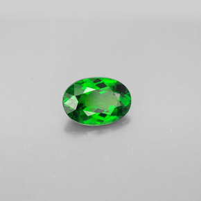 Diopsídio de Cromo Verde Natural 0.86ct, Corte Oval, VVS-VS