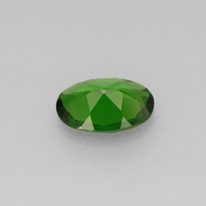 Diopsídio de cromo verde natural 0,60ct, corte oval, VS