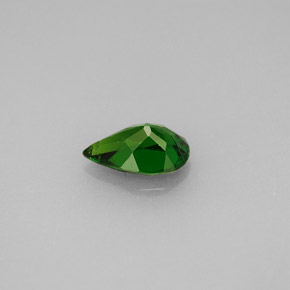 Diopsídio de cromo verde natural 0,82ct, formato de pêra, VS