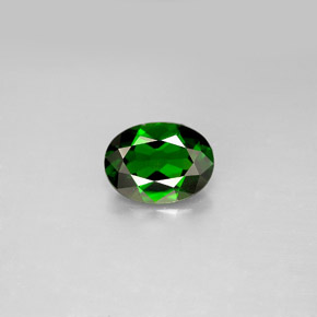 Diopsídio de cromo verde natural 1,17ct, corte oval, VVS-VS