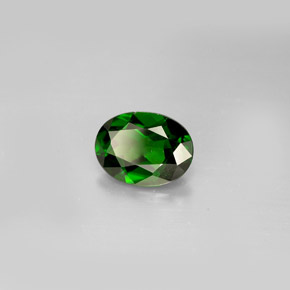 Diopsídio de cromo verde natural 1,17ct, corte oval, VVS-VS