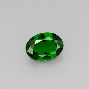 Diopsídio de cromo verde natural 0,94ct, corte oval, VS