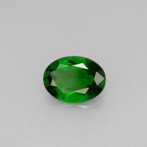 Diopsídio de cromo verde natural 0,94ct, corte oval, VS