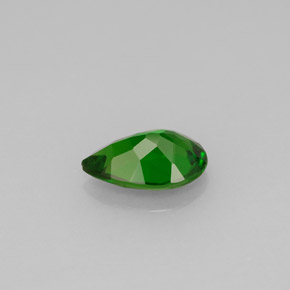 Diopsídio de cromo verde natural 0,78ct, formato de pêra, VS