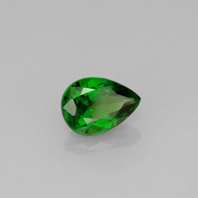 Diopsídio de Cromo Verde Natural 0.79ct, Formato de pêra, VS